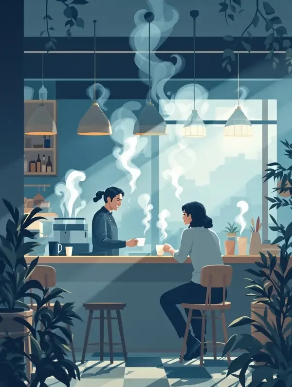 红果视频在线《咖啡与晴天》封面 - 都市恋曲治愈情感短剧